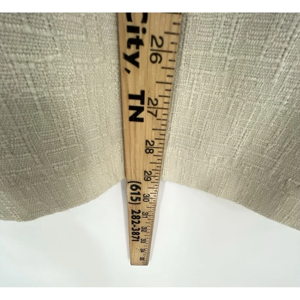 Vtg‎ Karen Scott Women 12 Skirt Suit Beige Linen Blend Lined One Button Career